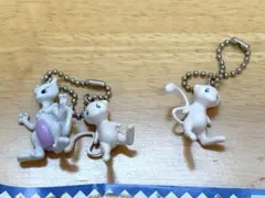 【平成レトロ】ポケモン フィギュアキーホルダー ミュウツー ミュウ