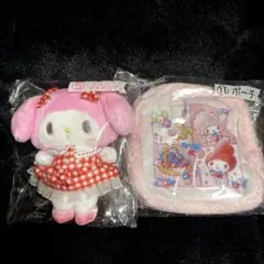 【2点セット】サンリオ　マイメロディくじ　マスコット　ポーチ