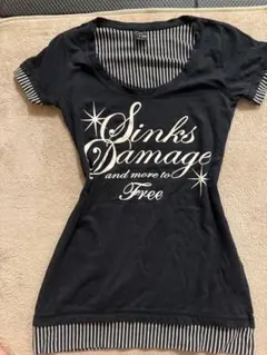 〔希少〕one way Y2K 平成ギャルロング丈Tシャツ ストレイヤード風のサムネイル