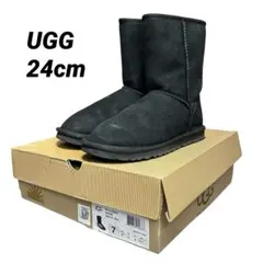 【美品】UGG クラシックショート ブラック 24cm 箱付き