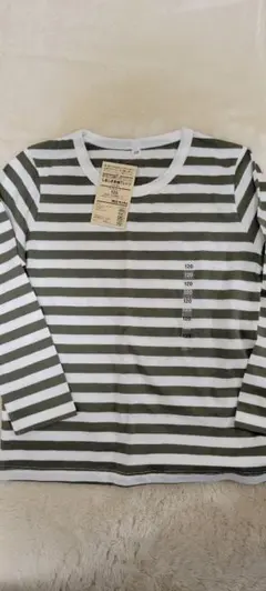 MUJI 長袖Tシャツ 120cm ストライプ