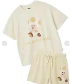 ジェラートピケ　キノピオ　ジャガードプルオーバーショートパンツセット