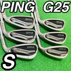 ⭐️希少⭐️ピンG25 黒ドット◇5〜W◇６本 貴重 PING G25 アイアンセット 黒 5-9 W 6本 PiNG (ピン) アイアン