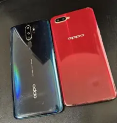 【送料無料】OPPO スマートフォン 青 赤 2台セット