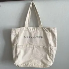 MARKS&WEB ホワイトキャンバストートバッグ