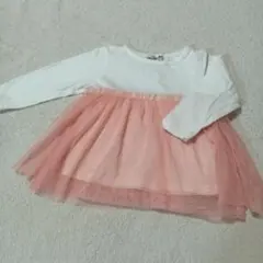 Love&Peace&Money チュール付き長袖カットソー 90cm