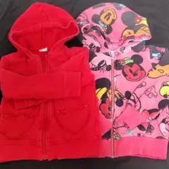 女の子 パーカー 110cm 5歳 ミニーマウス ディズニー 上着 トップス