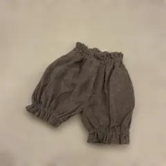 グレーのコットン混紡ボトムス　かぼちゃパンツ