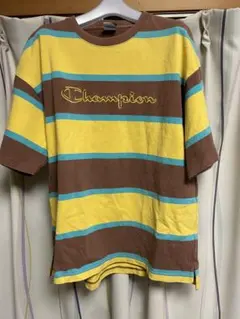 チャンピオン　champion Tシャツ　ボーダー　boarder 黄色　緑のサムネイル