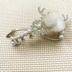 エレガント❣️髪飾り ヘアクリップ ゴールド ヘアアクセサリーおしゃれ かわいい
