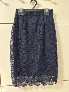 UNIQLO ネイビー レース タイトスカート S