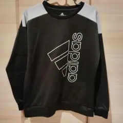 adidas トレーナー 黒/グレー 160cm