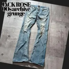 00s JACK ROSE damage flare denim pantsのサムネイル
