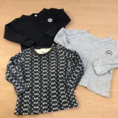 【3枚セット】長袖Tシャツ（やや厚手） 80サイズ