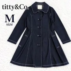 titty&Co. デニムコート M インディゴ 配色ステッチ