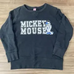 ユニクロUT黒ミッキーマウス黒トレーナー120