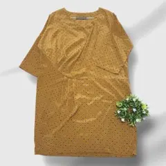 アーバンリサーチ　ドット柄膝丈ワンピース　五分袖　シャツ　フリーサイズ