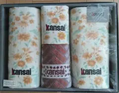 Kansai タオルセット 花柄 4枚入り.箱無し発送は送料込!!のサムネイル