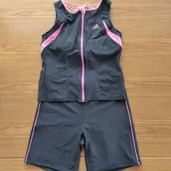 adidas スポーツ用水着 グレー/ピンクのサムネイル