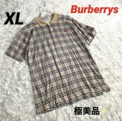 ✨美品✨OLD Burberry✨ノバチェックポロシャツ　赤ホース刺繍