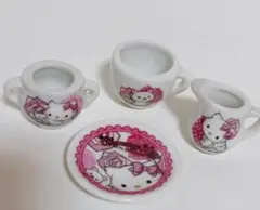 サンリオ チャーミーキティ ミニチュア ティーセット 陶器 おままごと