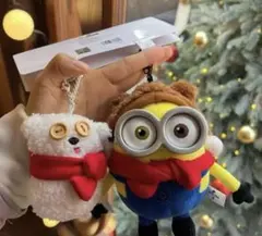 海外ユニバ限定　ミニオン　ティム　ぬいぐるみ　クリスマス　雪だるまのサムネイル