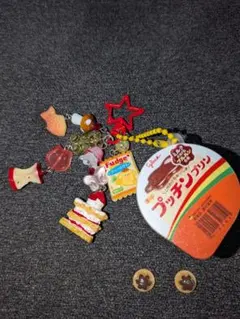プッチンプリン ミニチュア キーホルダーと食品サンプル プリン２個おまけ付き♡