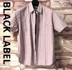 【新品】BLACK LABIL ブラックレーベル ストライプ ピンク半袖シャツ⭐️