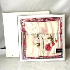 LEONARD レオナール　ギフトプレゼント　ハンカチ　花柄　透かし　綿100%