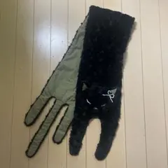 猫　黒　マフラー　ふわふわ
