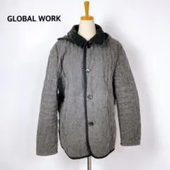GLOBAL WORK ヘリンボーンキルティングジャケット