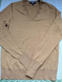 UNIQLO メリノウール マスタードVネックセーター 　Sサイズ