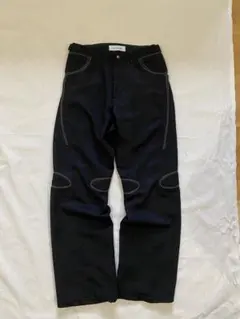 即日発送 kiko kostadinov ブラックデニムパンツ ストレートレッグ