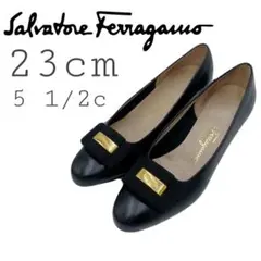 Ferragamo フェラガモ ロゴプレート　パンプス 23cm