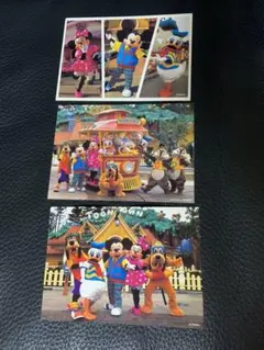 ディズニー トゥーンタウン 実写 ポストカード 3点セット