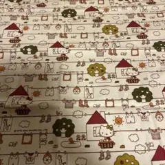 サンリオ　ハローキティ　レトロ生地　お洗濯