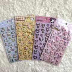 ダイソー　サンリオ　ぷくっとシール　クロミ　マイメロ　ポチャッコ　プリン