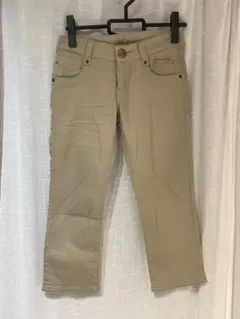 BURBERRY LONDON ブルーレーベル38クロップドパンツ ベージュ