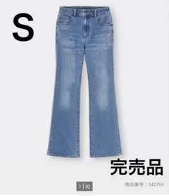 ジーユー　ミドルライズフレアジーンズ(丈標準74cm) 342754 ブルー