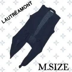 h6〚LAUTREAMONT〛 ノースリーブカーディガン ネイビー Mサイズのサムネイル