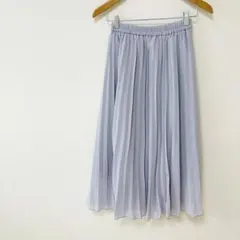 【GUジーユー】プリーツロングスカート　Sサイズ　パープル薄紫　大人可愛い