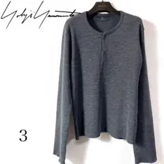 ꧁極美品꧂♥⚛️ yohji yamamoto ヨウジヤマモトヘンリーネックニットのサムネイル