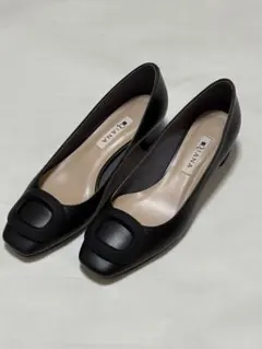 DIANA ブラック パンプス スクエアトゥ