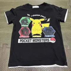 ポケットモンスター ピカチュウ Tシャツ120 ブラック　男の子のサムネイル
