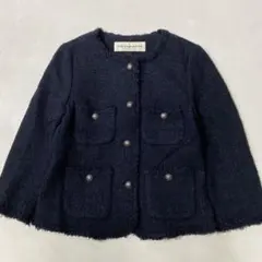 THE SHINZONE シルク混 ツイードノーカラージャケットのサムネイル