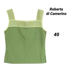 未使用 Roberta di Camerino ニットタンクトップ 40 黄緑のサムネイル