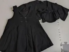 COMME CA ISM ブラックワンピース（80）&ボレロ（90）セット