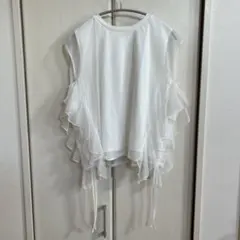 GRL チュールフリルフレンチスリーブトップス