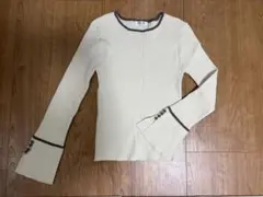 natural couture WEB限定 / 袖口釦配色ニット