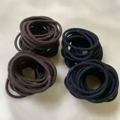 丸ゴム　ヘアゴム　100本　茶色50本黒50本